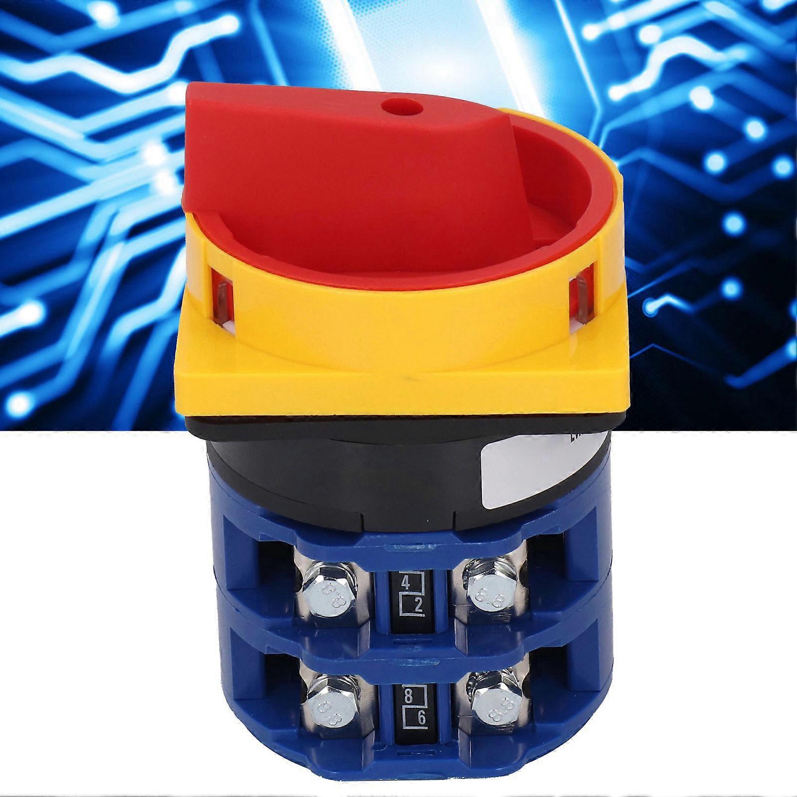 Universal Changeover Switch 2 Position Selector Padlockable Rotary Cam Switch 125A AC240V 440V 