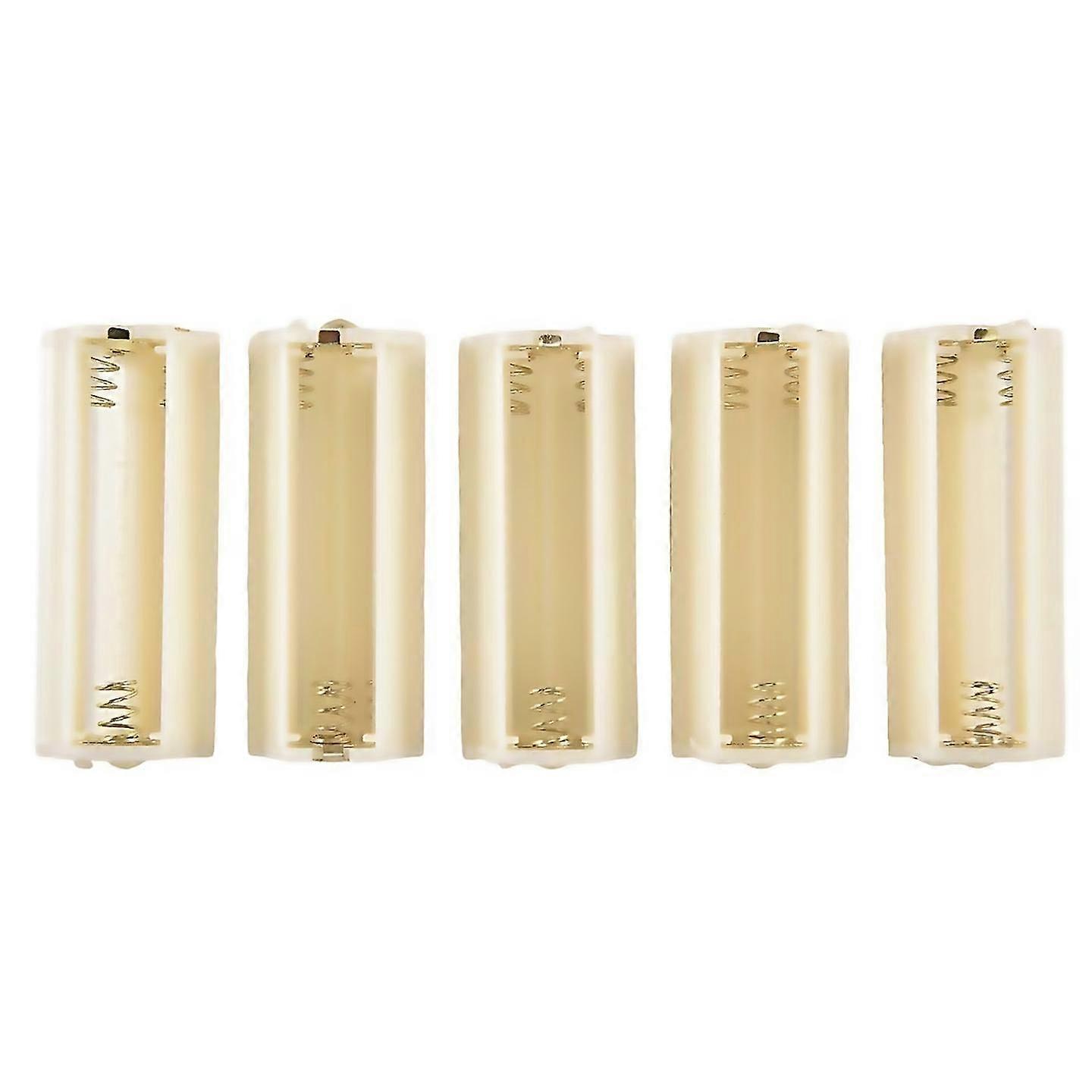 Flashlight Cylindrical 3 X Aaa Battery Plastic Holder Box 5pcs