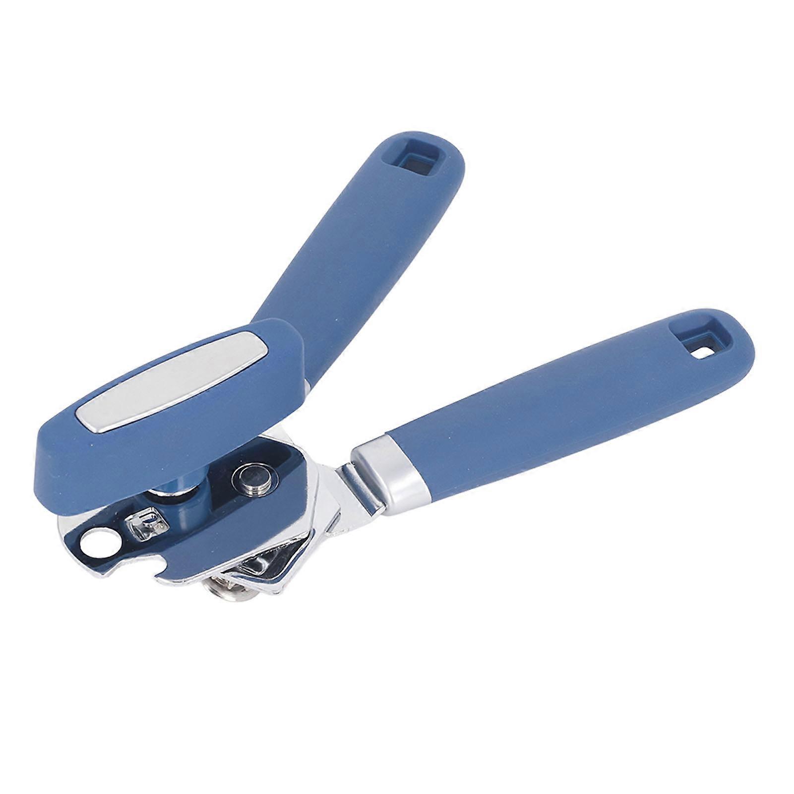 Portable Manual Can Opener with Bottle Opener - Ergonomic Design for Home, Camping & Travel in Royal Blue