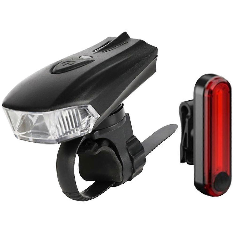 Bike Light Set with Durable ABS Material for Outdoor Use Black Waterresistant Design Compact Size