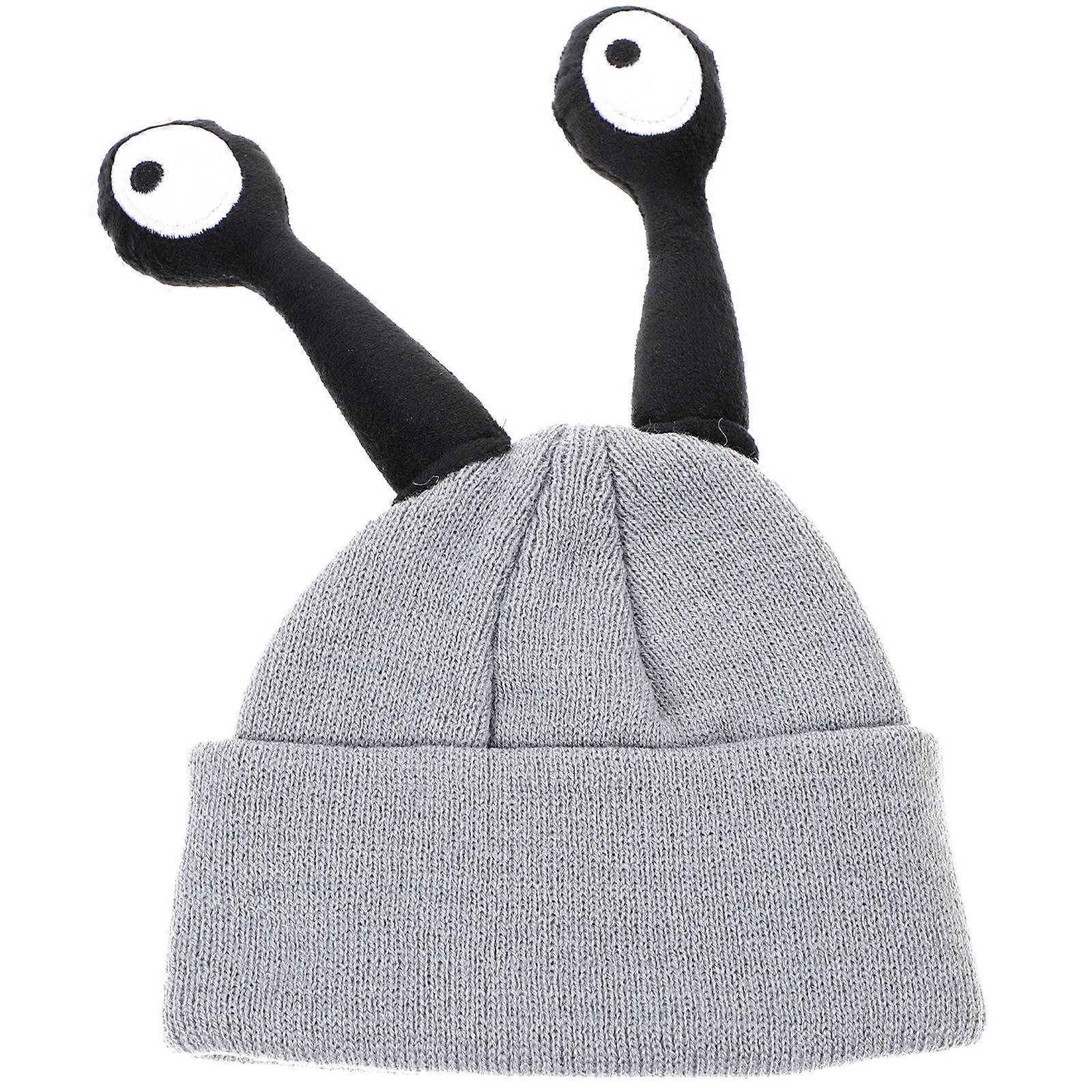 Adorable Knitted Toddler Beanie With Eyes Design Suitable For Christmas Parties And Photo Taking 1Set