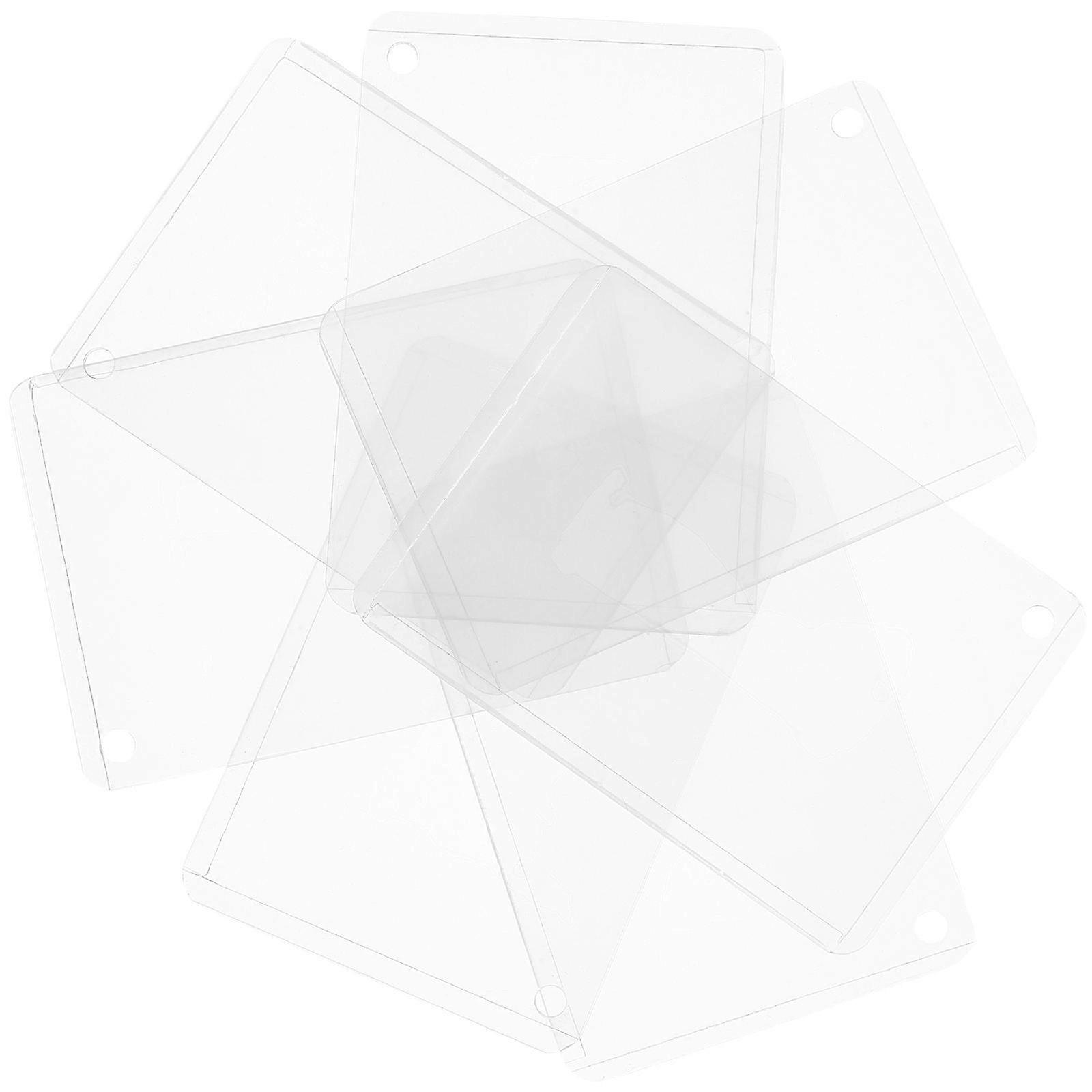 Transparent Plastic Card Holders for Glasses with Protective Covers 10Pcs