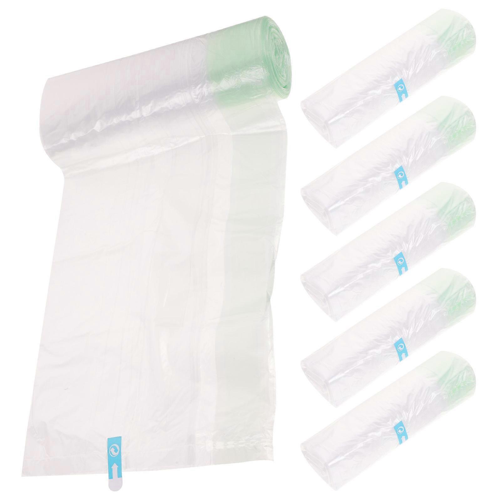 Portable Potty Bag for Travel and Home Use Disposable Urinal Bag with Thickened PE Material Transparent 5 Rolls