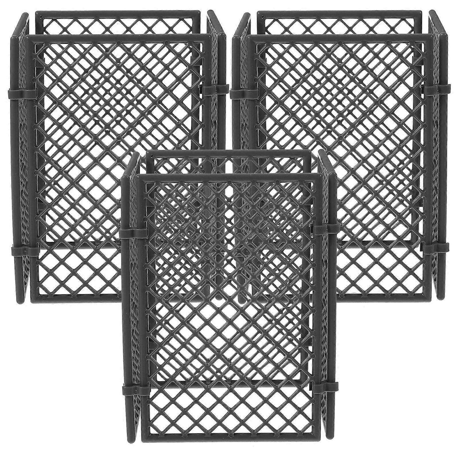 Military Toys Set for Kids in Grey ABS Material with 12 Sheets Scene Fence Toy 0.5 x 0.5 inches