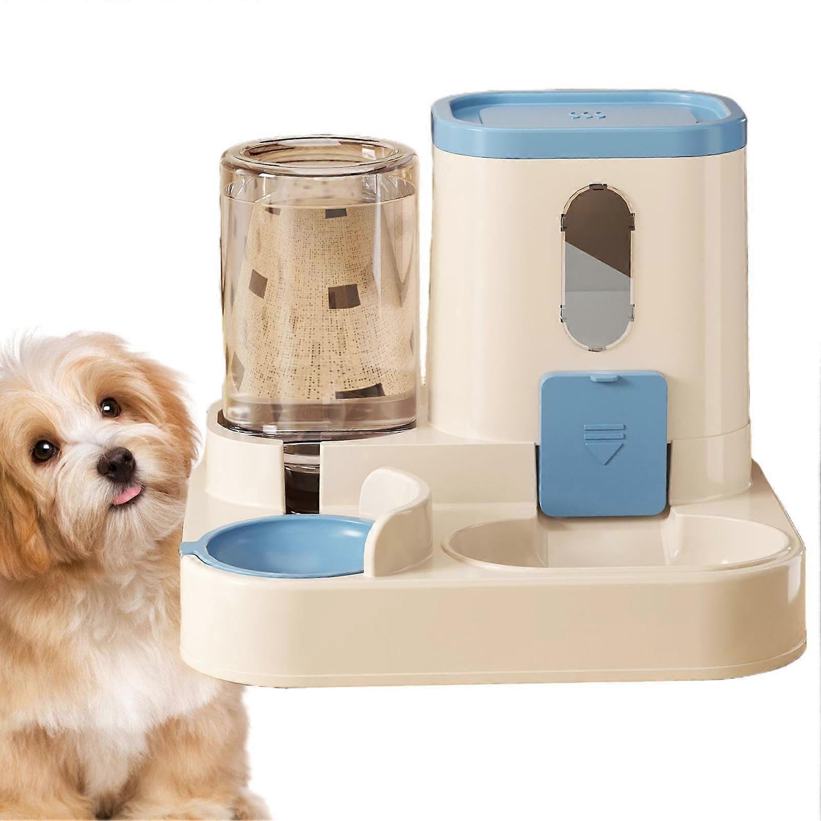 Auto Cat Water and Feeder Set Feeder and Drinker Set for Cats, Dogs