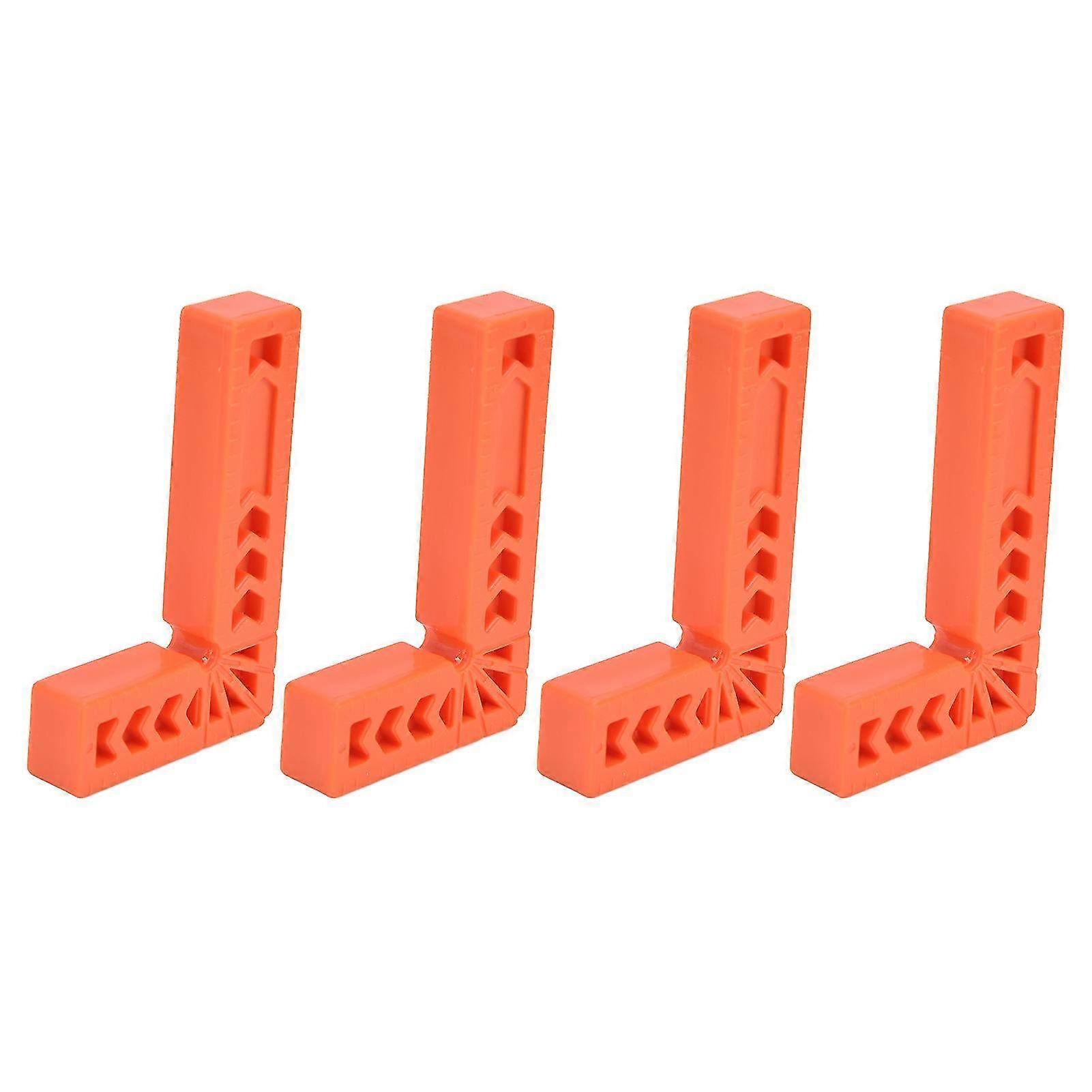 4 Pcs L-Type Plastic Right Angle Positioners - Multi-Purpose Strong Squares for Easy Use in Drawers & DIY Projects