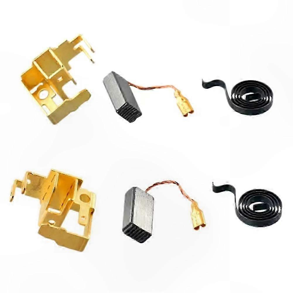 6-Piece Carbon Brush Set with Holders and Springs for Angle Grinder Replacement