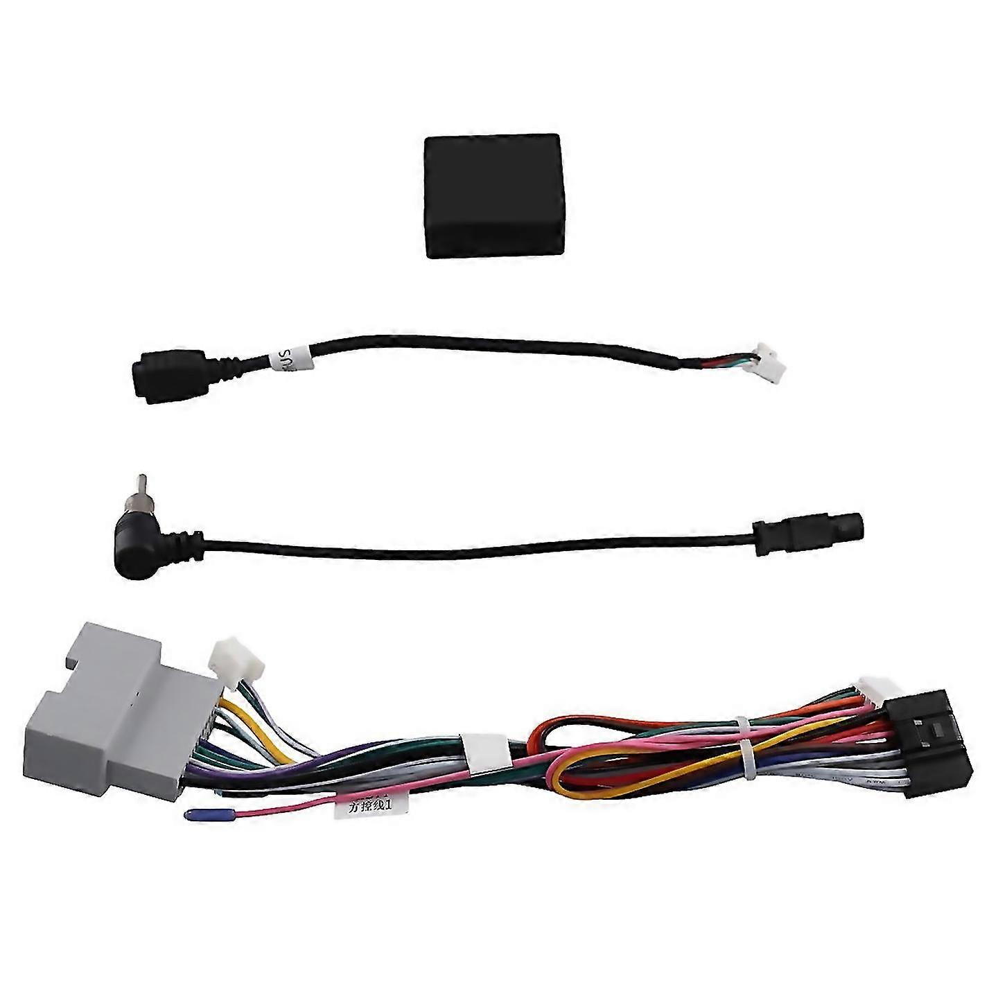 For 16 pin car android stereo wiring harness adapter protocol box can bus decoder for jeep compass w