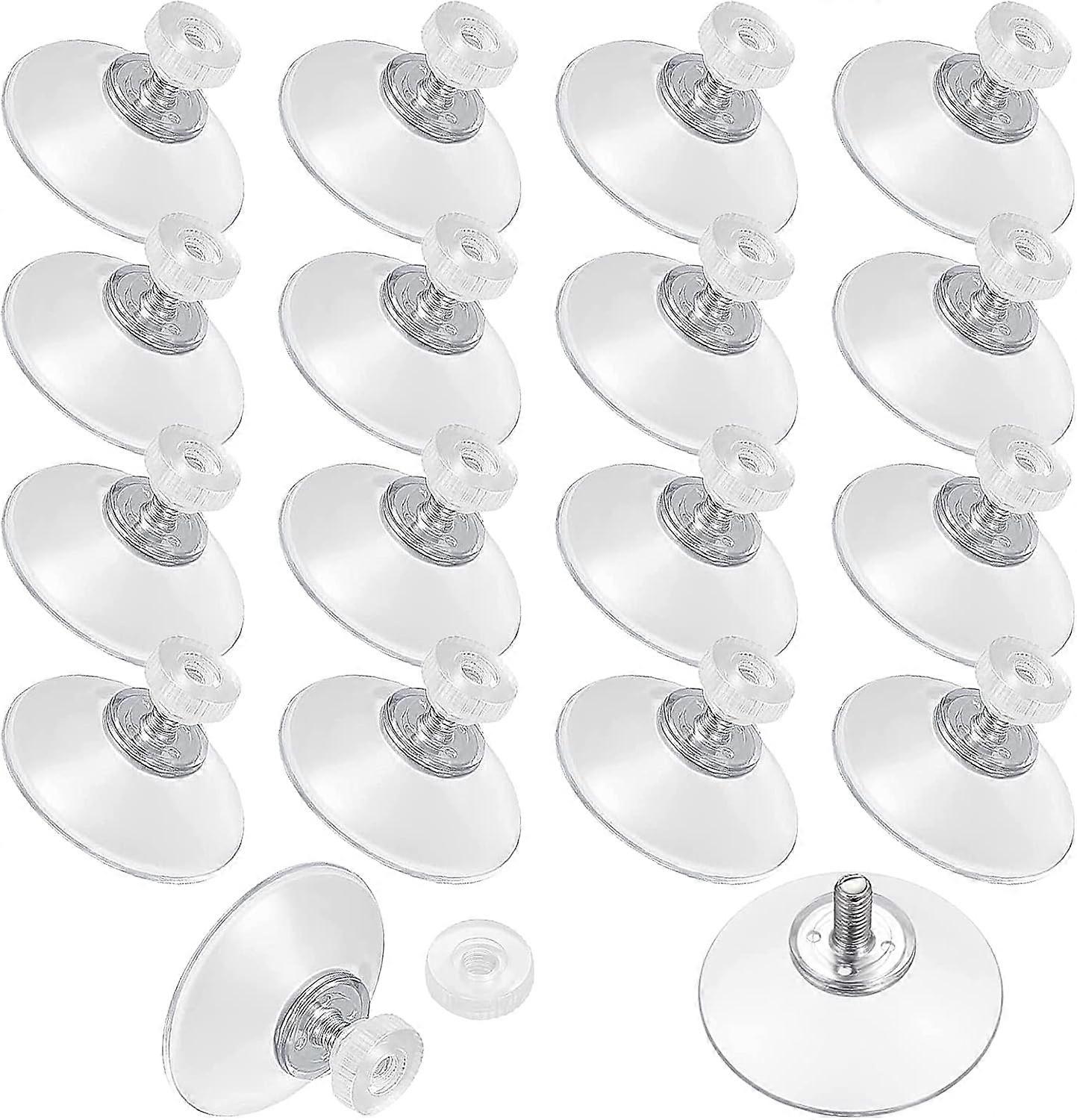 Camping 20 Pack PVC Threaded Suction Cups  Hanging  Window  Threaded Suction Cups for Bathroom  Plastic Suction Cups  Kitchen