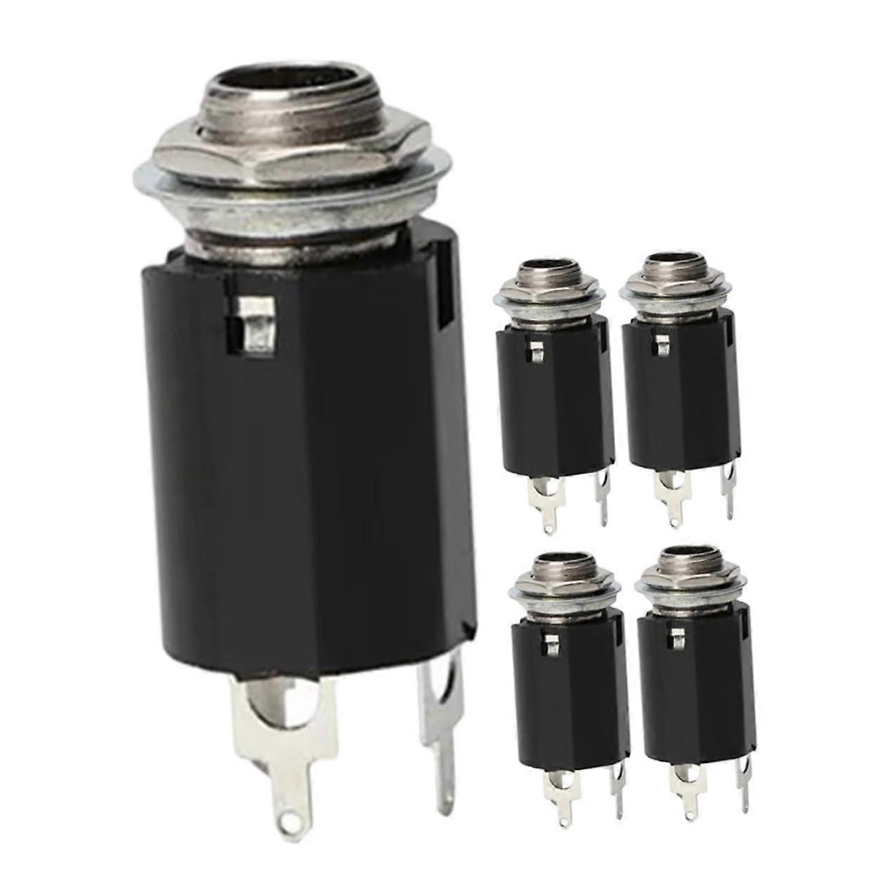 5Piece Split Guitar Output Jack Stereo Output Socket, Sturdy and Durable for Guitar and Bass, Easy to Install, Quality and Precise