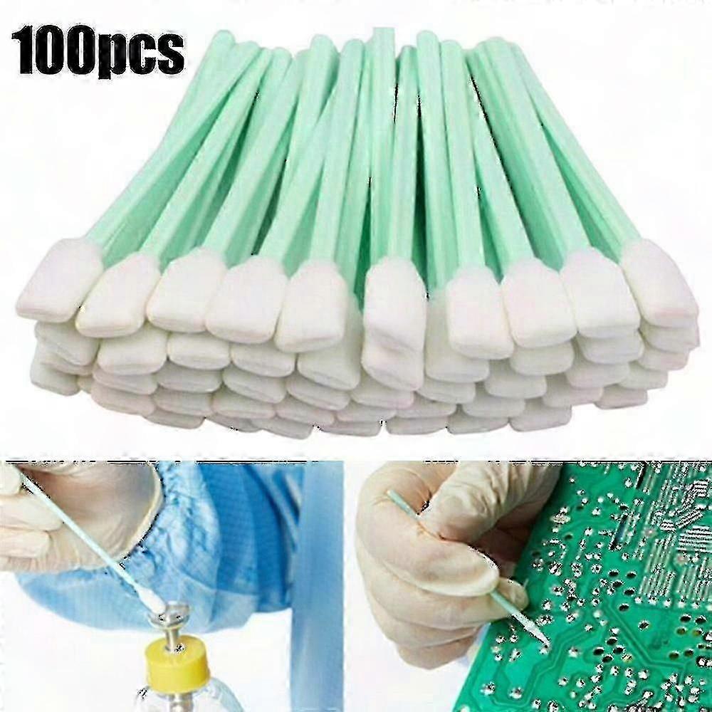 100pcs Foam Tips Sponge Stick For Inkjet Printer Optical Equipments