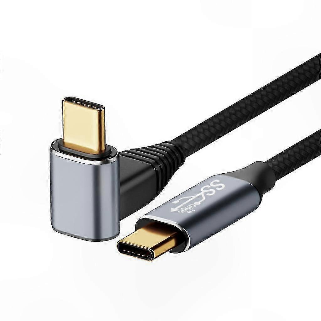USB-C to USB-C Right Angle Charging Cable, 100W Fast Charge, 0.5m-3m Length Options