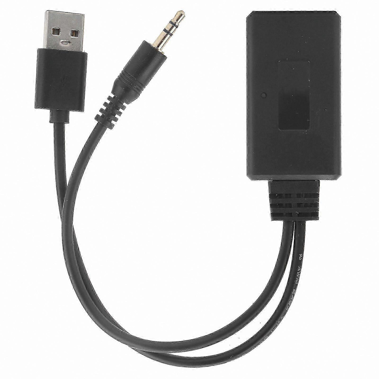 Bluetooth 5.0 Wireless o Receiver Adapter with 3.5mm AUX and USB Port for Car Music Playback