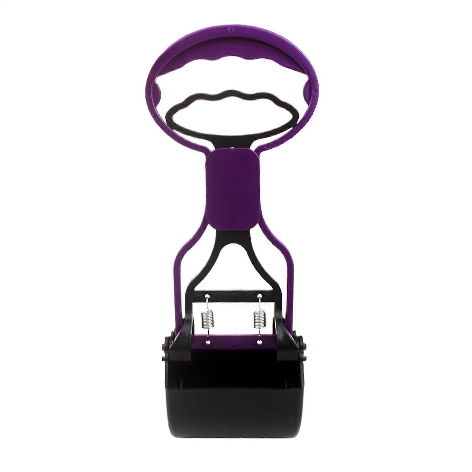 Pooper Scooper Ergonomic Poop Picker for Puppies, Multifunctional Pet Waste Scoop for Garden, Park, Yard, Lawn, Purple