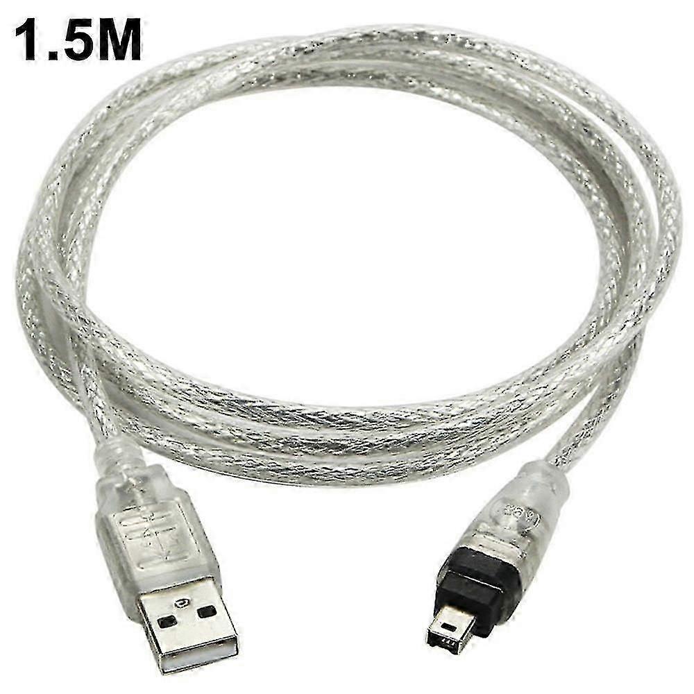 Cable Usb Male To Firewire Plug To Mini 4-pin To Firewire Adaptor For Peripheral Devices That Are Compatible Only With This Type Of Adaptor