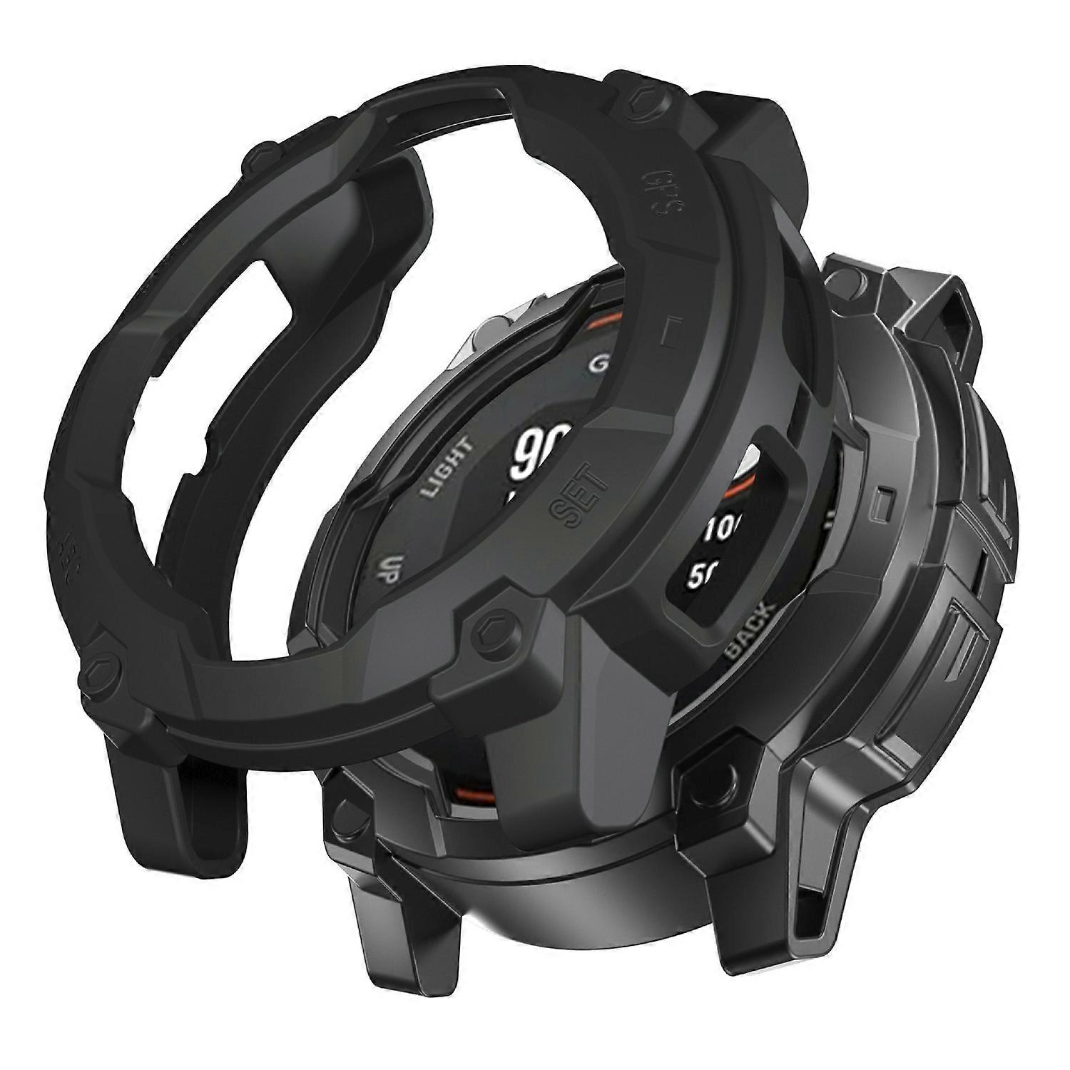 For Garmin Instinct 3 Solar 45mm Protective Case Rugged Armor TPU Shell Watch Cover