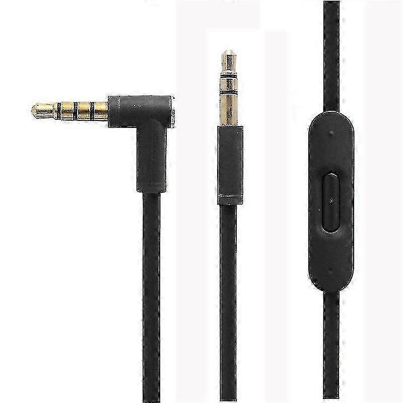 3.5mm Replacement Cable For Solo - Headphone Audio Wireblack
