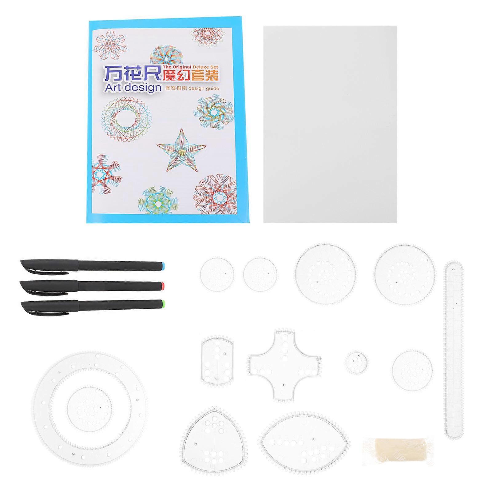 Kids Stencil Set Drawing Toy Set Drawing Activities Pp and Paper Material Assorted Color for Children 1 Set