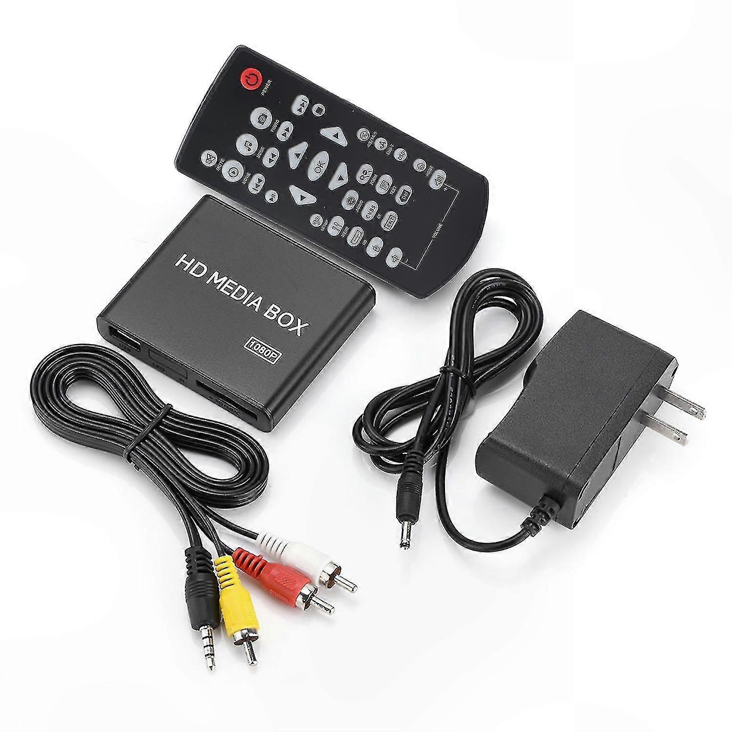 Full HD Mini Media Player Box 1080P USB MMC Support RMVB MP3 AVI MKV