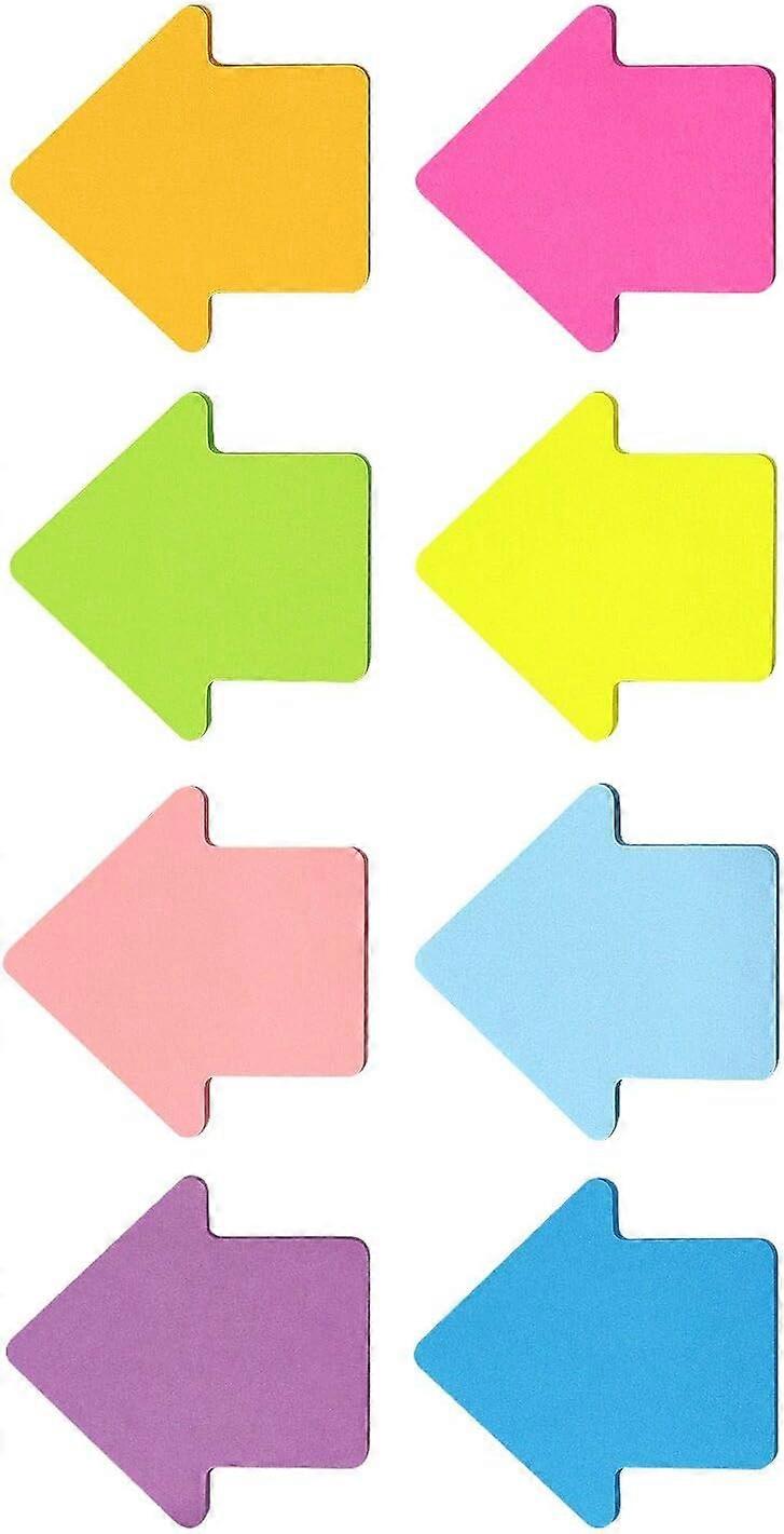 (8 pcs)Arrow Shape Sticky Notes 8 Color Bright Colorful Sticky Pad