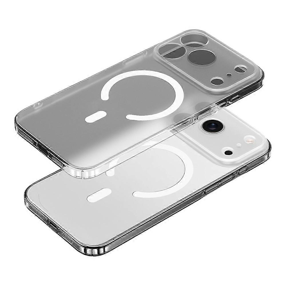 SULADA Compatible For iPhone 17 Pro Case Compatible with MagSafe PC+TPU Matte Translucent Back Cover