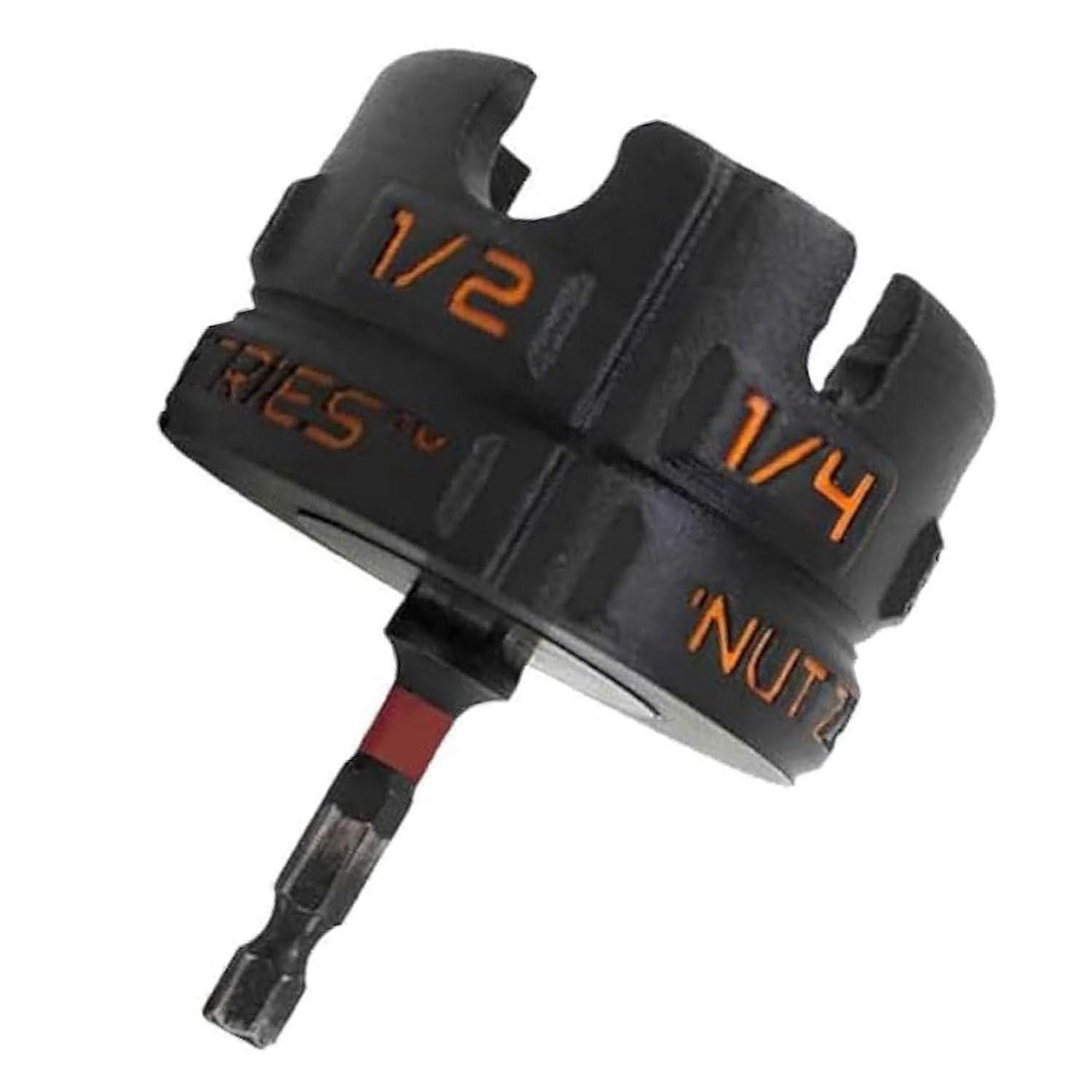 Nut Zipper Drill Attachment For Nut Removal And Bolt Extraction, Wing Nut Driver Bit Set, Fits 1/4, 3/8 And 1/2 In Rods
