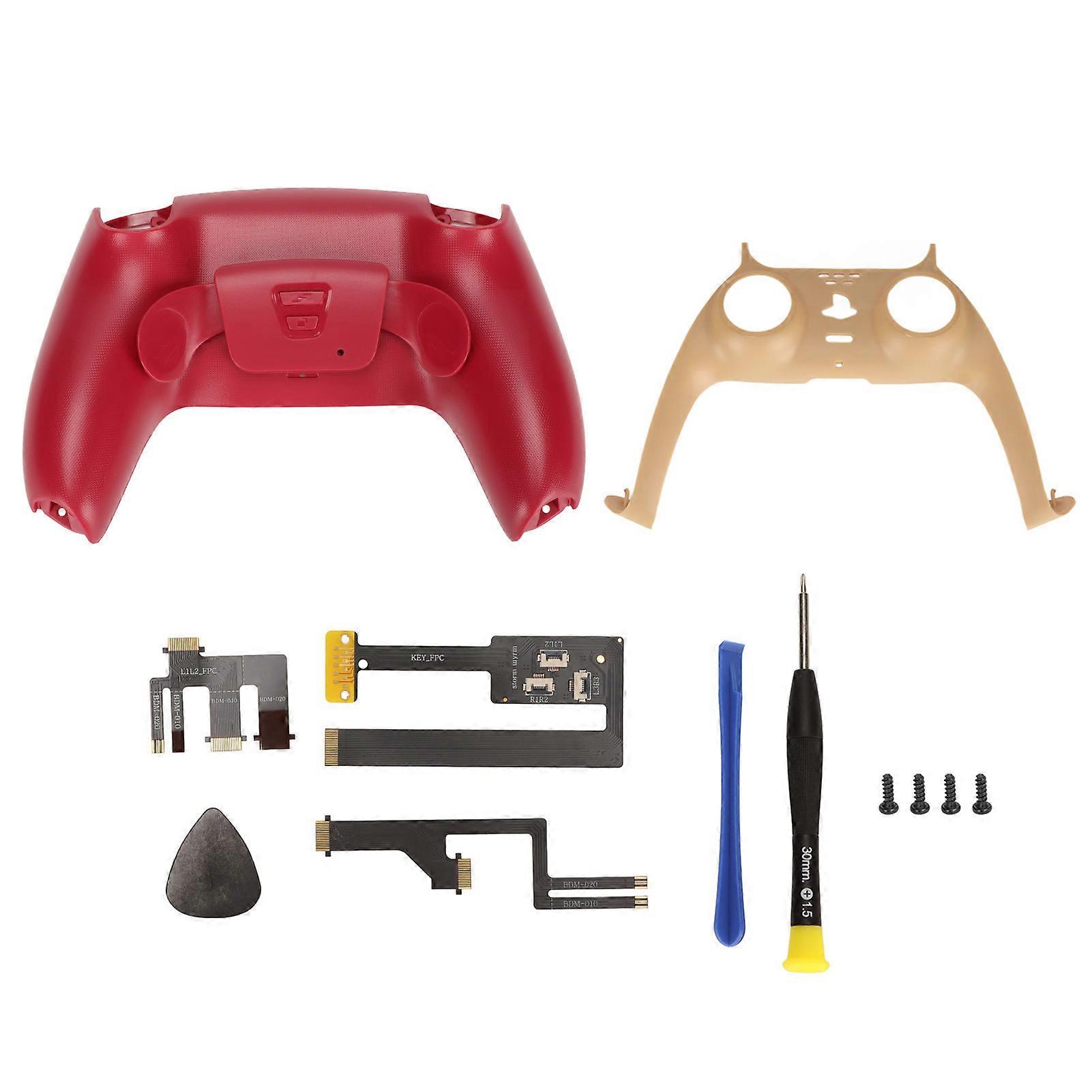 PS5 Controller Back Button Attachment Professional Gamepad Mapping Burst Double Back Buttons Red Replacement Accessory