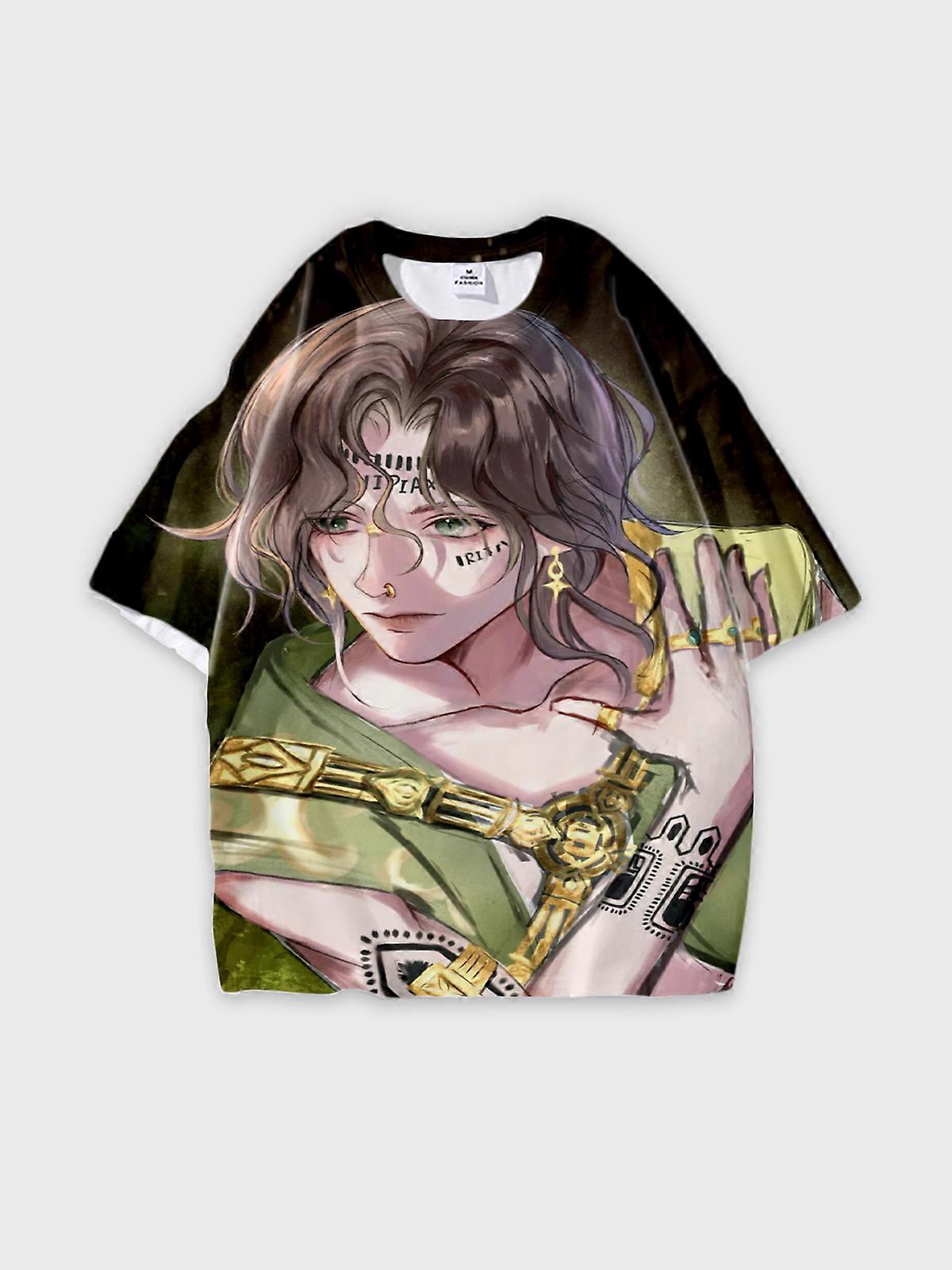 T-Shirt Round Neck, Loose Short Sleeve Sultan’s Game Graphic Tee, Unisex Summer Casual Top V1702