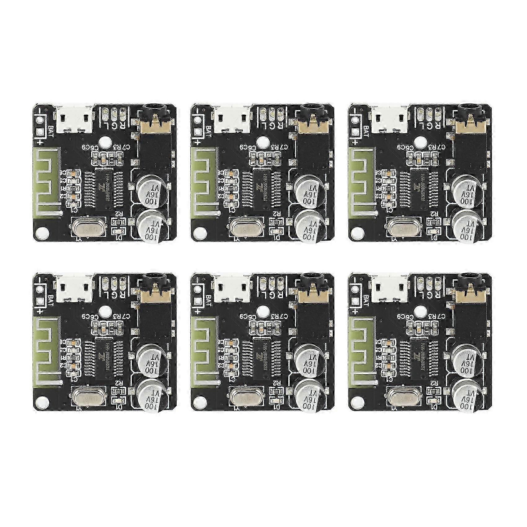 6Pcs VHM-314 V.20 Bluetooth o Receiver Board with Lithium Battery