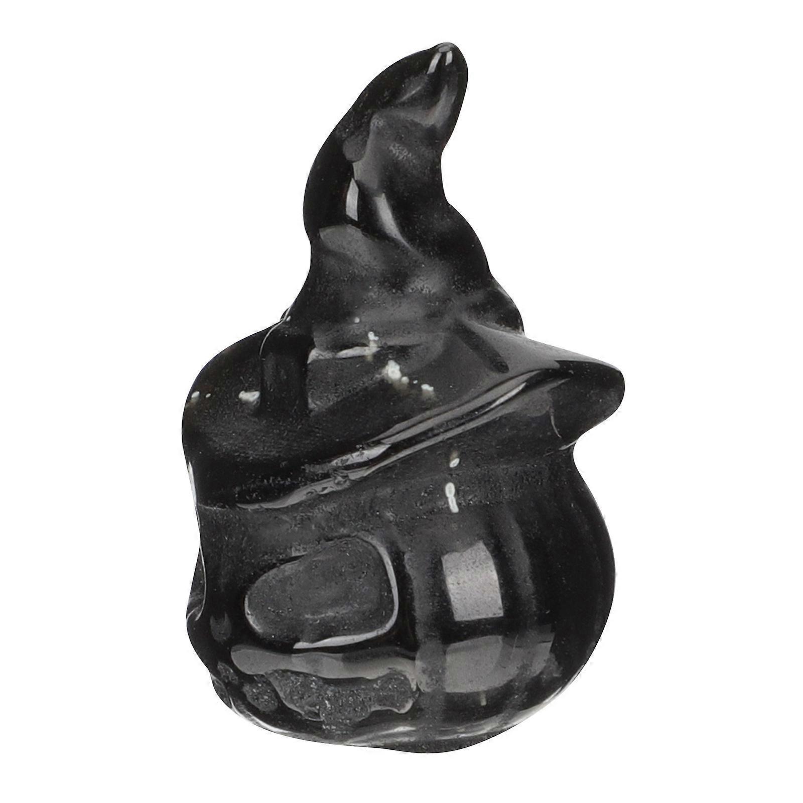 Crystal Pumpkin Craft Ornament For Halloween Decoration In Black Color 3X2Cm 1Pack
