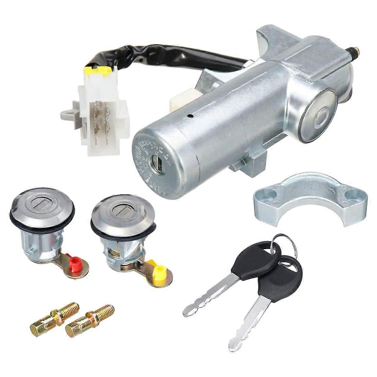 Car Ignition Switch Left Right Door Lock Set with 2 for Navara D22 1997 1998-2003 2004 2005 2006 K9