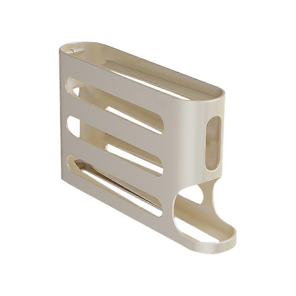 4 Layers Automatic Rolling Egg Holder Rack Fridge Egg Storage Box Conta