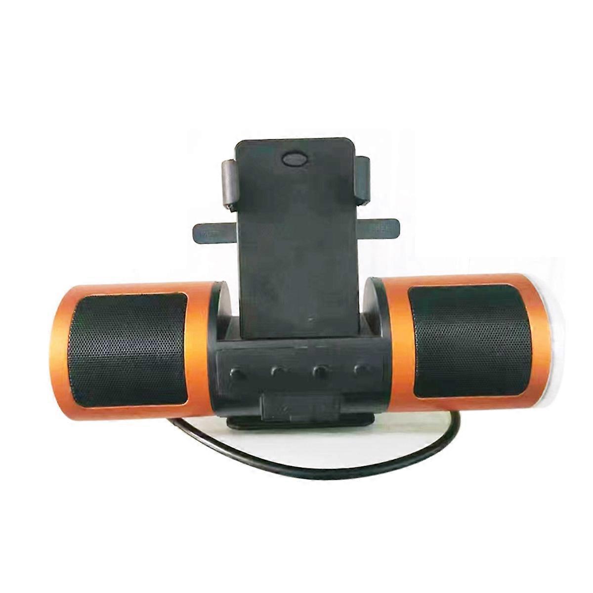 20W Motorcycle MP3 Audio Subwoofer Bluetooth Music Player Radio with Mobile Phone Holder Colorful Lights