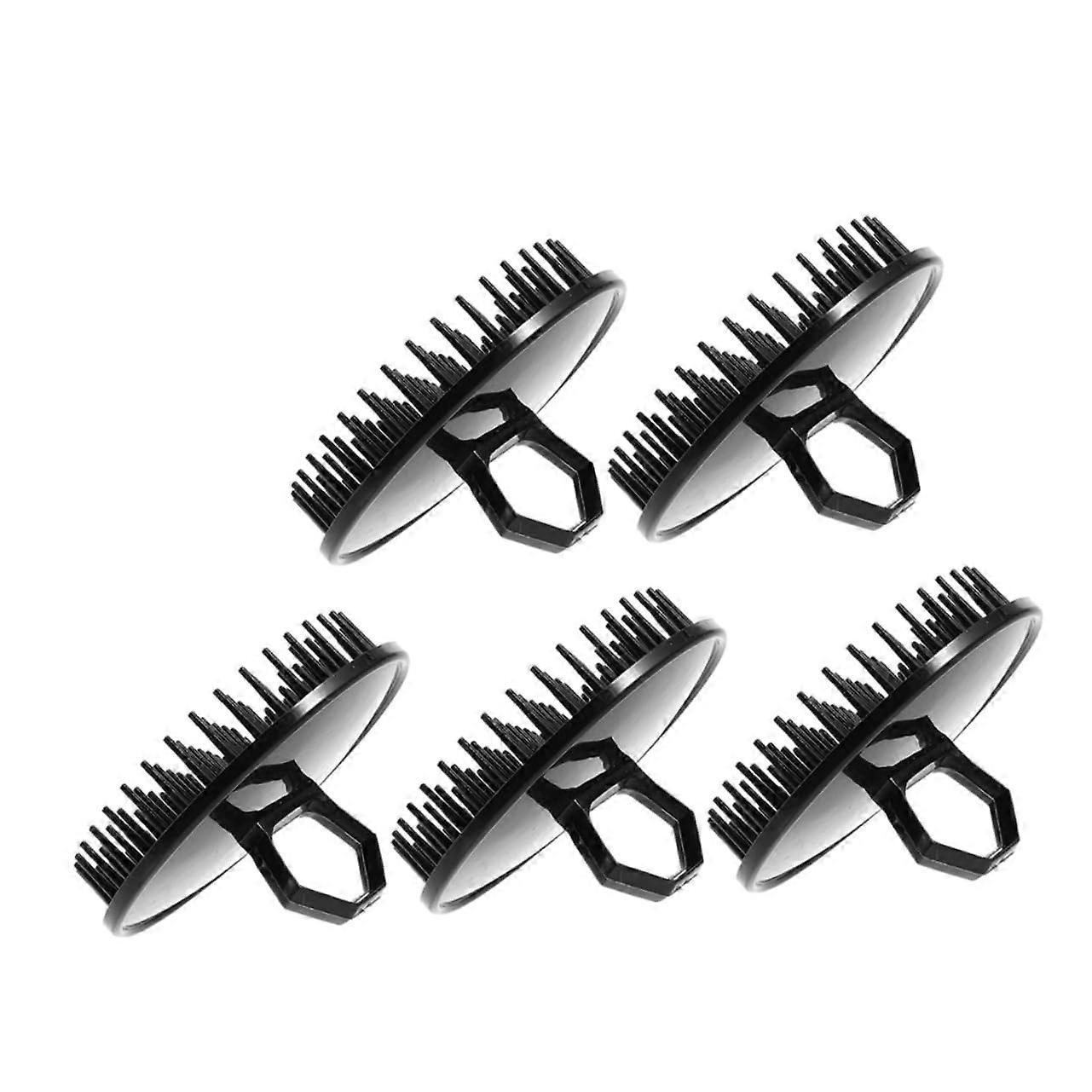 5PCS Small Plastic Shampoo Brush Set Static Scalp Massager For Hair Washing Self Cleaning Portable Shower Brush Travel