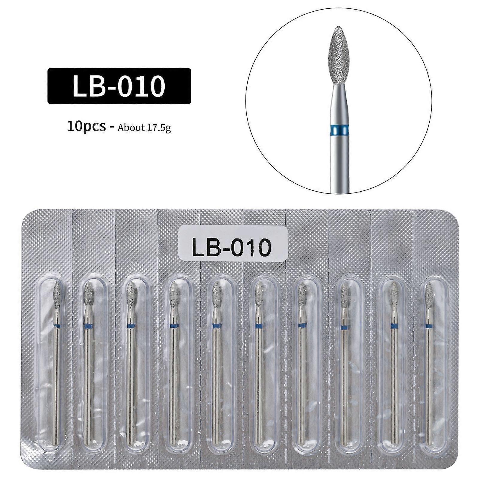 10pcs Nail Drill Bits: Electric File Machine Head Tip Sanding Bit For Manicure Polishing Art Manicure Salon Cuticle Remove Professional