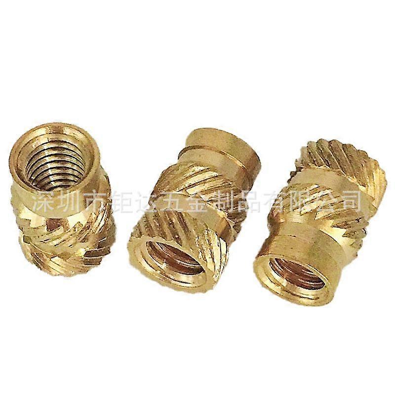 50pcs Heat Set Inserts: Brass Knurled Threaded Inserts Metric Nuts for Heat Set Applications - Barrel Nuts for 3D Printing and Mechanical Assembly M8