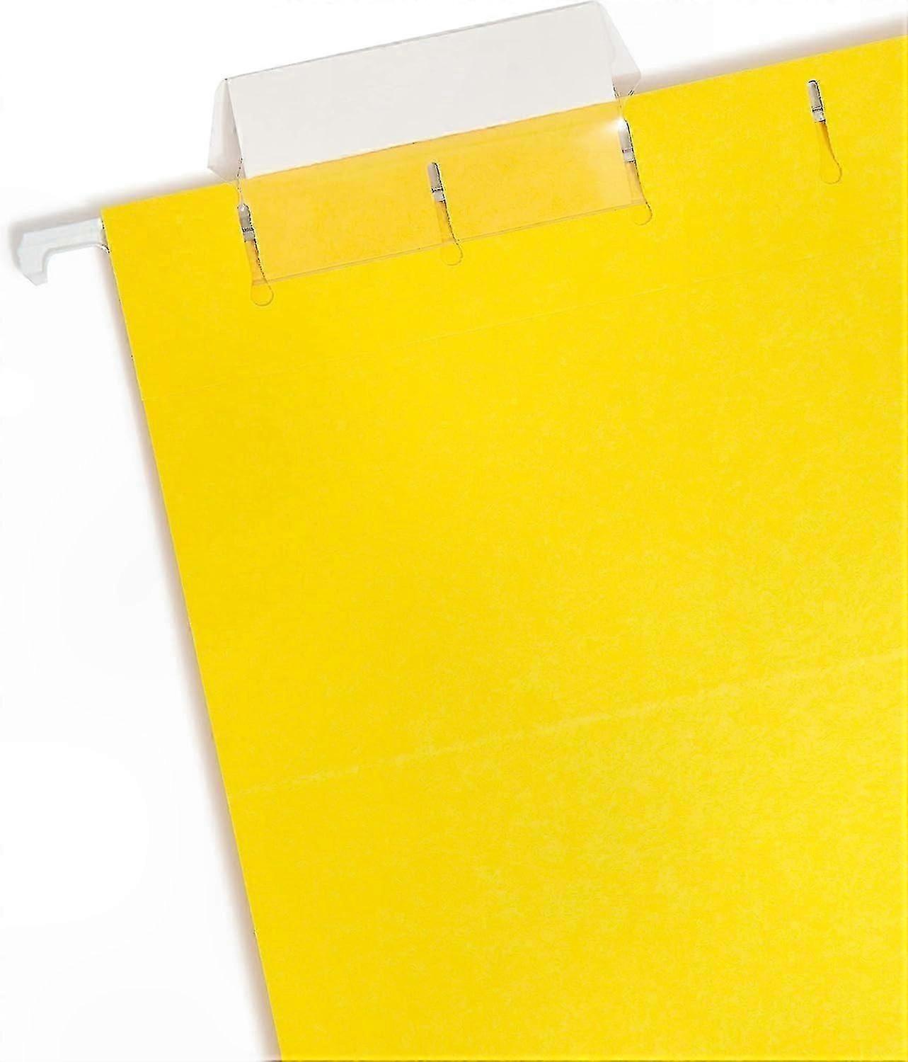 Yellow Letter Size Hanging File Folders with Adjustable Tabs, 25 Count