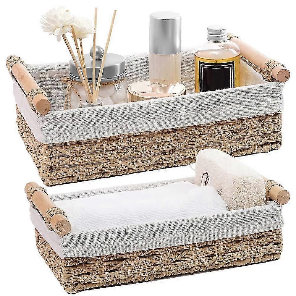 2-pack paper rope storage baskets, small size, for countertop home practical 2025
