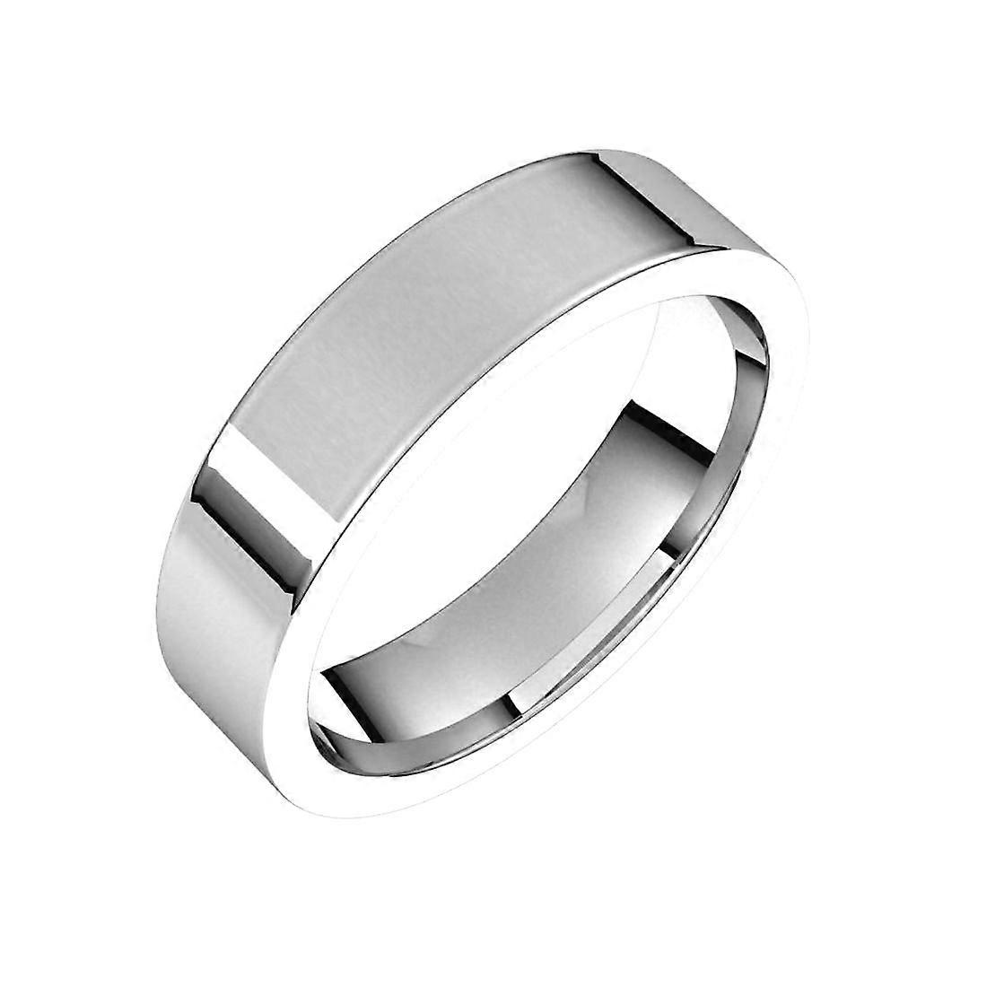 925 Ασημένιο 5mm Flat Comfort-Fit Band Ring7-Band Style-Ring για γυναίκες και άνδρες