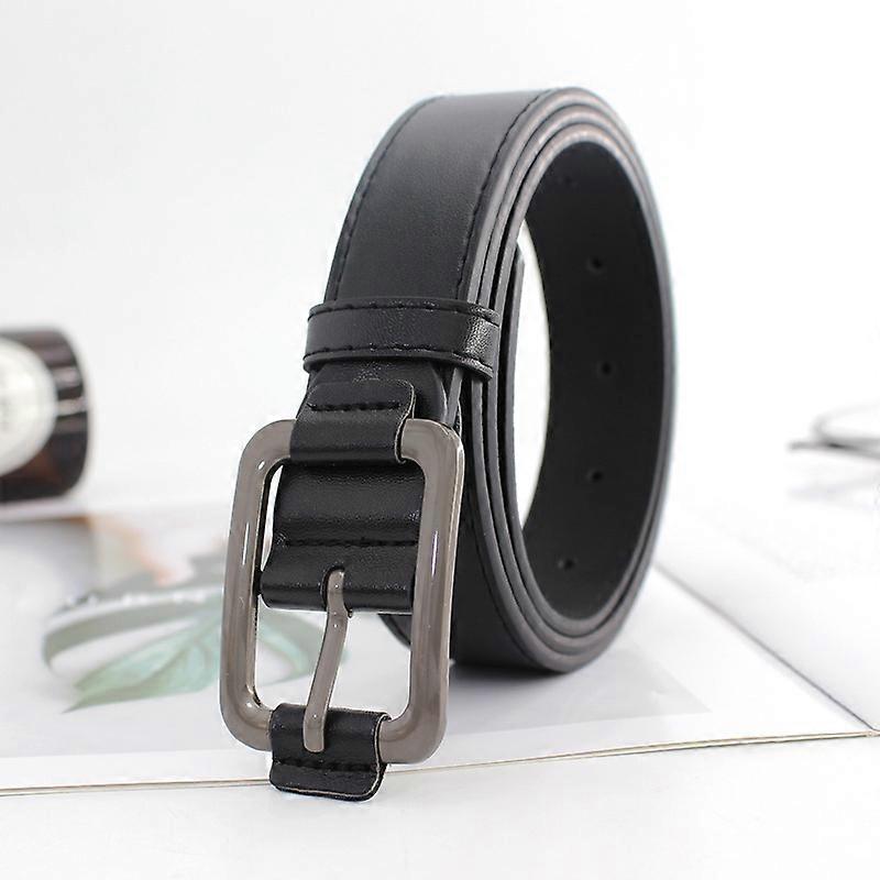 Belt for men and women ins style rectangular Japanese buckle foreskin wide belt student Korean version jeans with trend