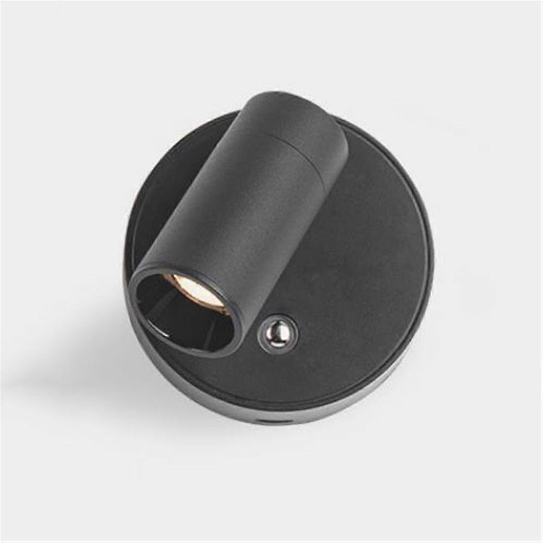 Magnetic Base Usb Rechargeable Led Cordless Wall Light With Touch Switch Black White Magnet Dimmable Bedside Lamp For Reading