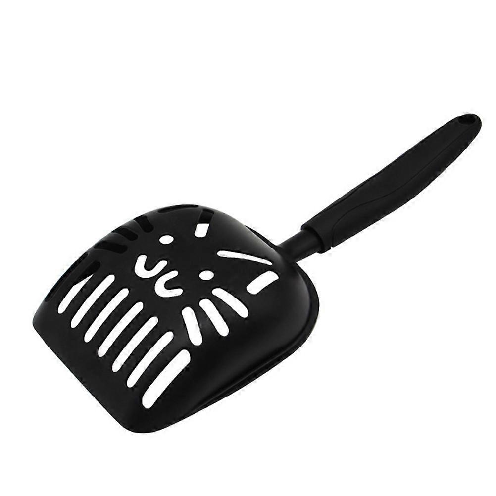 Pet Cleaning Metal Cat Litter Filtering 2Pcs Black Sturdy Tool