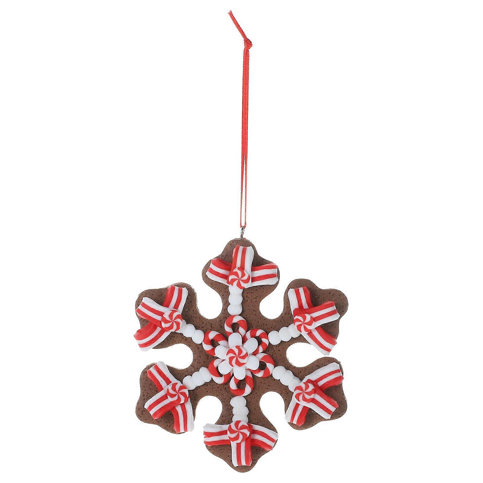 Christmas Gingerbread Snowflake Pendant for Hanging Decor