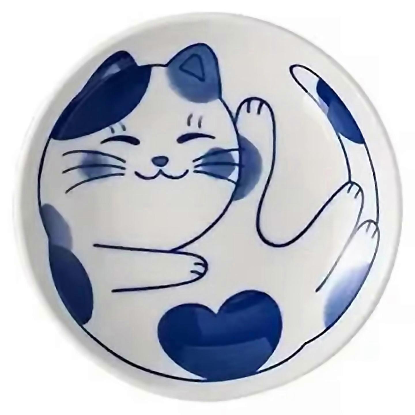 For Ceramic Sauce Dishes Japanese Style Cat Cartoon Pattern Sushi Plate Dessert Spice Tablewaredinin