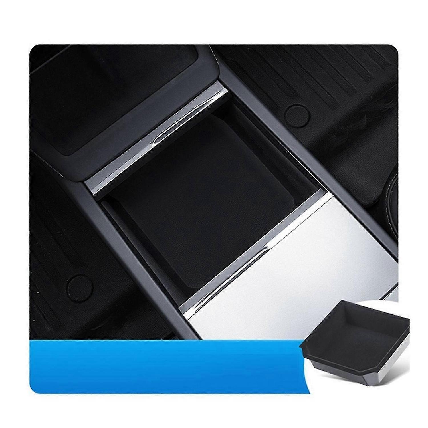 Car Center Console Front Storage Box for Tesla Model 3 Car Flocked