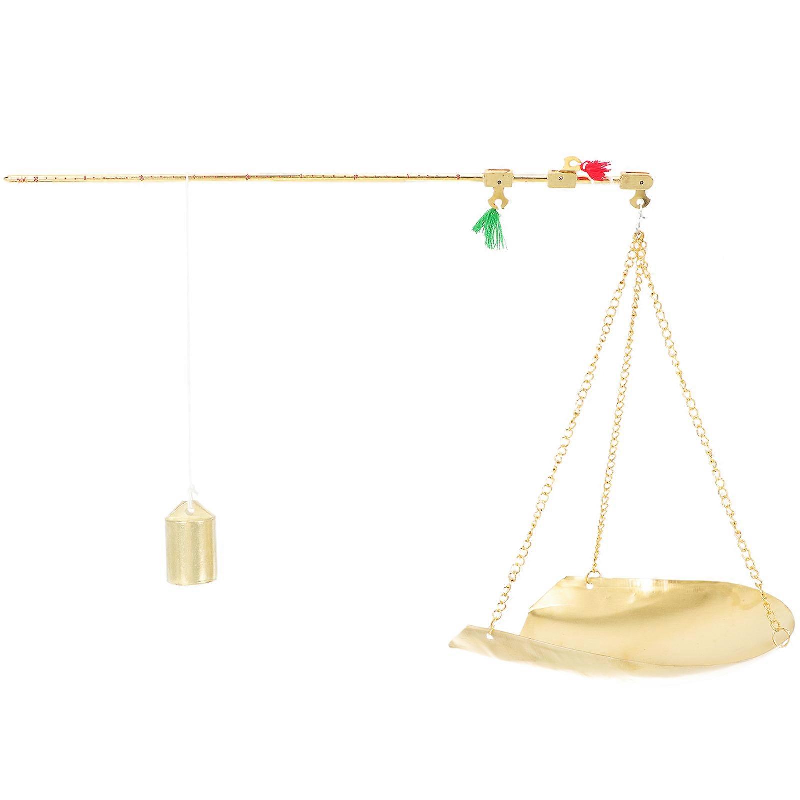 Weighing Scale Rod Shape for Household Items Made of Copper Golden Color Measuring Weight 1Pcs