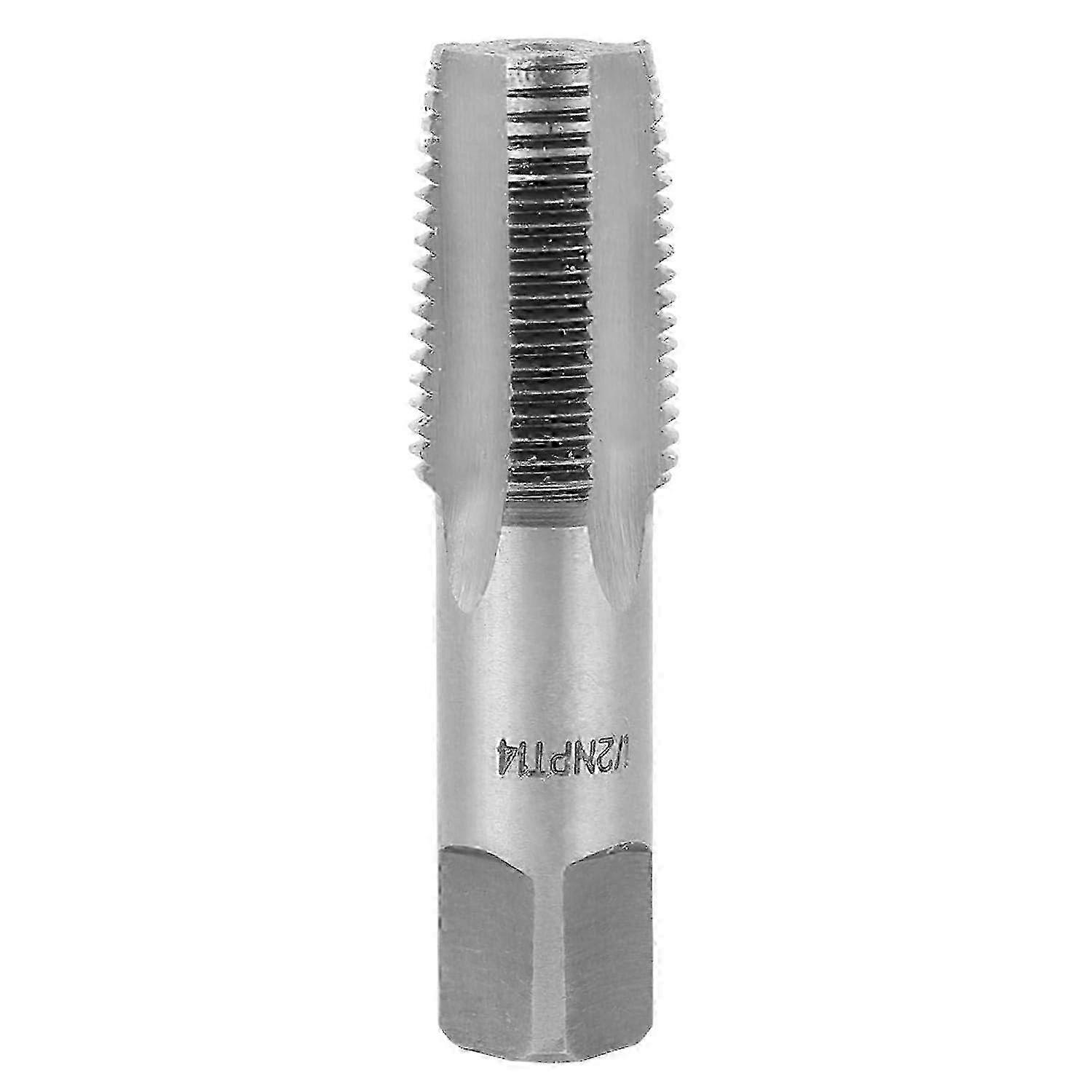 1/2 Inch NPT Pipe Tap, 4 Cylindrical Flutes Tapping High Hardness Steel CNC Machining Thread Repair Machine Length 81mm