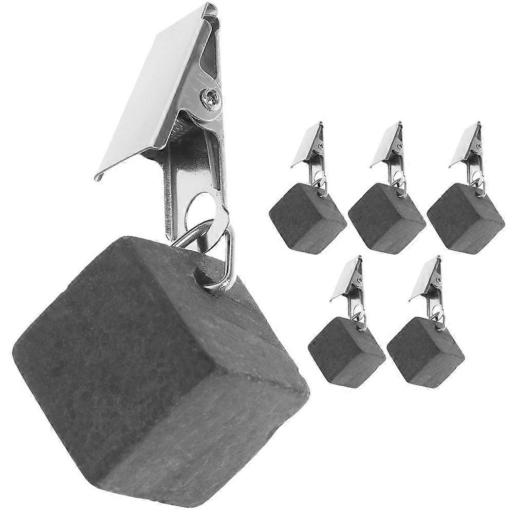6pcs Tablecloth Weight Tablecloth Pendant Table Cover Weights Stone Table Weights Hangers with Metal Clip