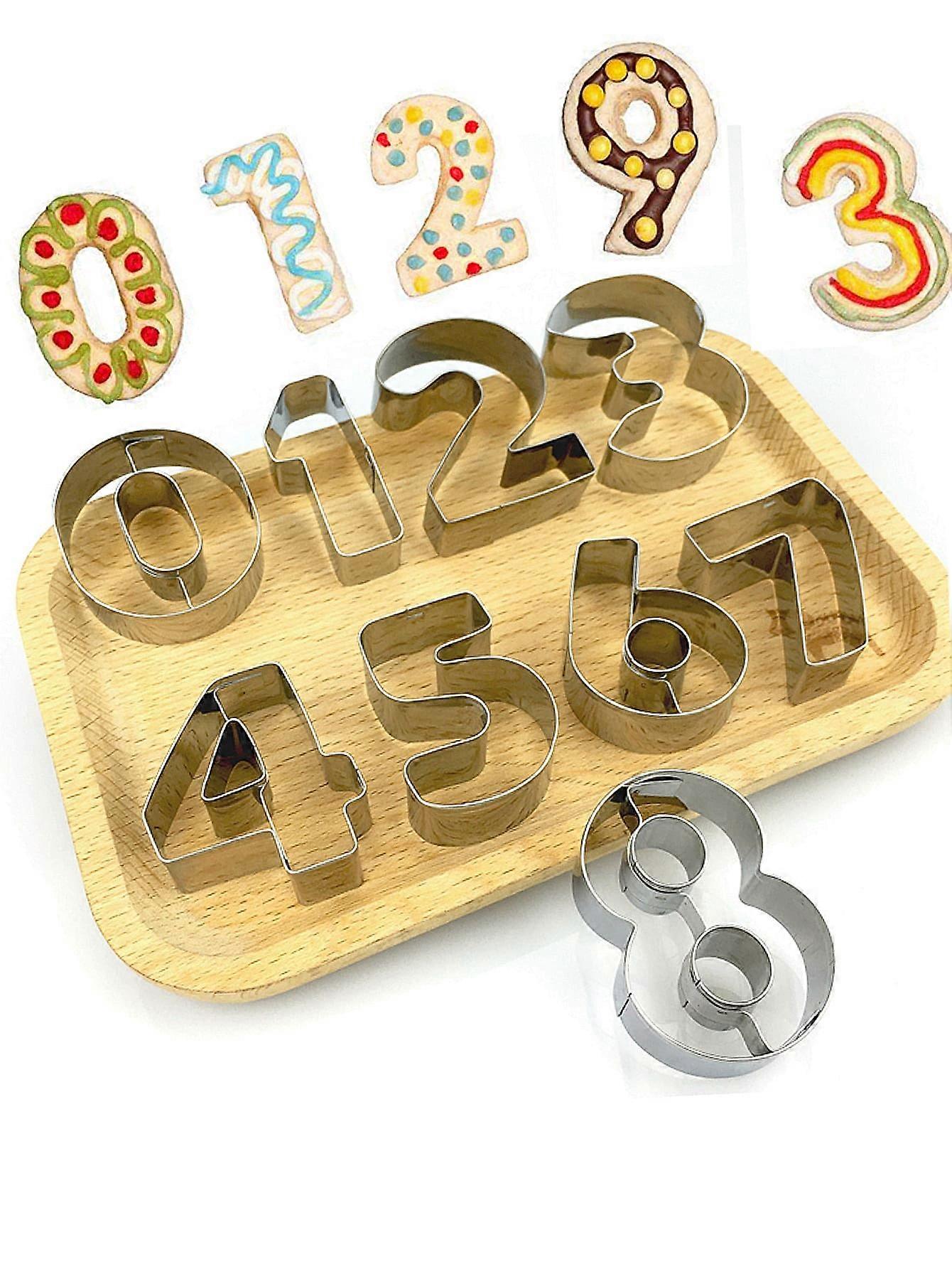 9pcs Number Shaped Cookie Cutter
