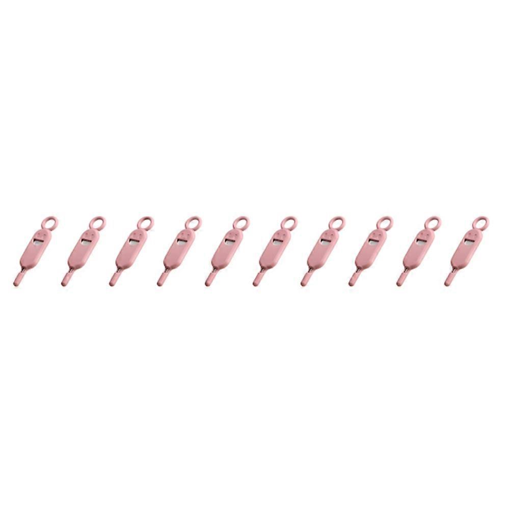 Portable SIM Card Removal Pin Anti-Lost Set Smile Pattern Storage SIM Color Solid Tool Needle Phone Case Card TF Ejecter